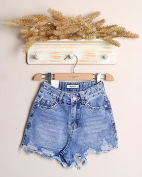 Short Denim Con Rotture