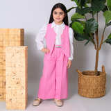 Pantalone Gessato A Palazzo(Cintura Inclusa)