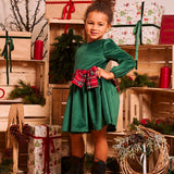 Vestito Ciniglia Con Fiocco