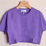 T-Shirt Cropped Girocollo