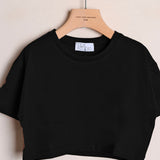 T-Shirt Cropped Girocollo