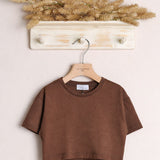 T-Shirt Cropped Girocollo
