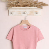 T-Shirt Cropped Girocollo