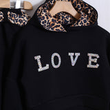 Completo Tuta Con Inserti Animalier LOVE Argento