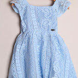 Vestito Con Ricami Traforato