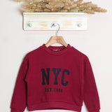 Felpa Girocollo Con Stampa