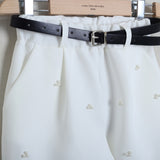 Pantalone Gamba Larga Con Applicazioni (Cintura Inclusa)