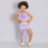 Perforierter Anzug mit Rock 