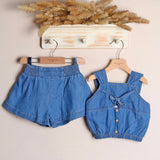 Coordinato Denim Con Short