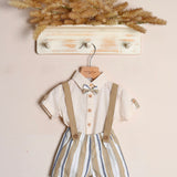 Salopette In Cotone Con Camicia