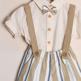 Salopette In Cotone Con Camicia
