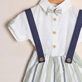 Salopette In Cotone Con Camicia