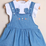Salopette Denim Con T-Shirt
