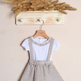 Salopette In Cotone Con T-Shirt