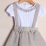 Salopette In Cotone Con T-Shirt
