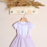 Salopette In Cotone Con T-Shirt