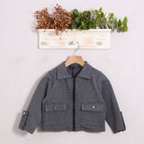 Giacca Zip Con Applicazioni