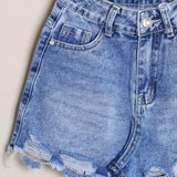 Short Denim Con Rotture