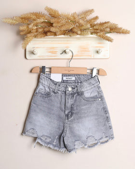 Short Denim Con Rotture
