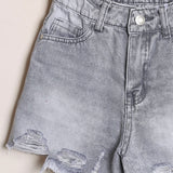 Short Denim Con Rotture