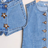 Completo Denim Con Short