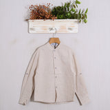 Camicia Collo Coreano Lino