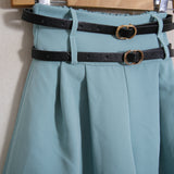 Palazzo-Hose mit doppeltem Gürtel 