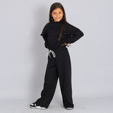 Completo Tuta Oversize Con Pantalone Gamba Larga