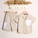 Coordinato In Cotone Con Bermuda e Camicia