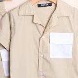 Coordinato In Cotone Con Bermuda e Camicia