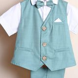 Completo Cerimoniale Con Bermuda+Camicia+Gilet+Papillon