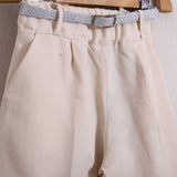 Pantalone Gessato A Palazzo(Cintura Inclusa)