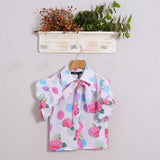 Gemustertes Hemd mit Puffärmeln