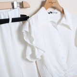 Geblümter Anzug mit Shorts