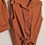 Completo In Lino Con Short