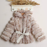 Pelliccia Con Cappuccio (Cintura Inclusa)