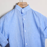 Camicia Lino Collo Coreano