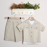 Leinenhose mit normaler Passform (Zubehör im Lieferumfang enthalten)