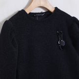 Vestito In Maglia Con Applicazioni