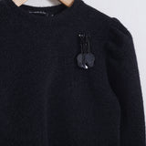 Maglia Manica Sbuffo Con Applicazione