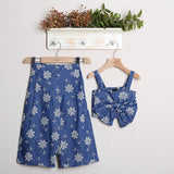 Geblümter Anzug mit Shorts