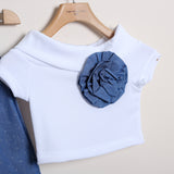 Geblümter Anzug mit Shorts