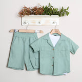 Leinenhose mit normaler Passform (Zubehör im Lieferumfang enthalten)