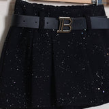 Short Plissè Brillantinato (Cintura Inclusa)