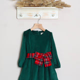 Vestito Ciniglia Con Fiocco