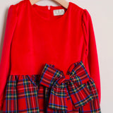 Vestito Ciniglia Con Fiocco