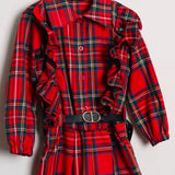 Tutina Con Balze Scozzese (Cintura Inclusa)