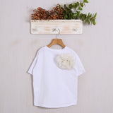 T-Shirt mit Schleifenbrosche 