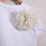 T-Shirt mit Schleifenbrosche 