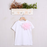 T-Shirt mit Schleifenbrosche 